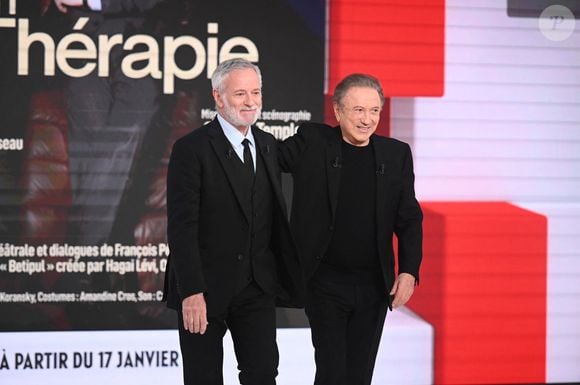 Dont un acteur qui a une carrière aussi longue que fascinante

Exclusif - Francis Huster et Michel Drucker lors de l'enregistrement de l'émission "Vivement dimanche" au studio Rive Gauche, présentée par M. Drucker avec une diffusion sur France 3 le 25 janvier 2026. © Guillaume Gaffiot/Bestimage
