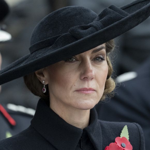 Kate Middleton, princesse de Galles, lors de la cérémonie du souvenir organisée par la Royal British Legion au National Memorial Arboretum dans le Staffordshire le 11 novembre 2025. Photo par GOFF  / BESTIMAGE