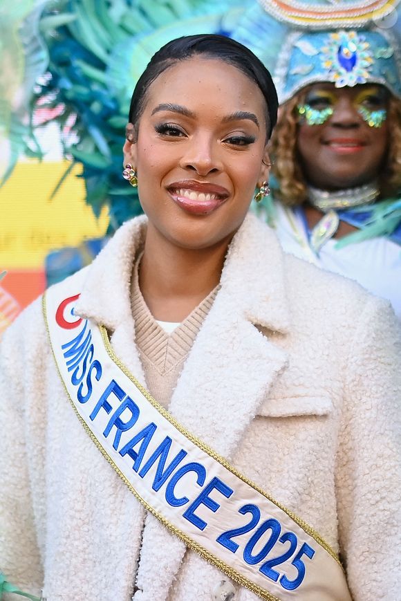 Miss France 2025 Angelique Angarni-Filopon pose lors du TRANSAT CAFE L OR le 24 octobre 2025 au Havre, France..Photo par Franck Castel/ABACAPRESS.COM