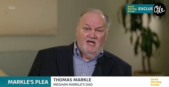 Le père de Meghan Markle, avec qui elle est brouillée, a accordé ce qui a été présenté comme étant peut-être sa toute dernière interview, suppliant sa fille de reprendre contact avec lui.
© JLPPA/Good Morning Britain/Bestimage