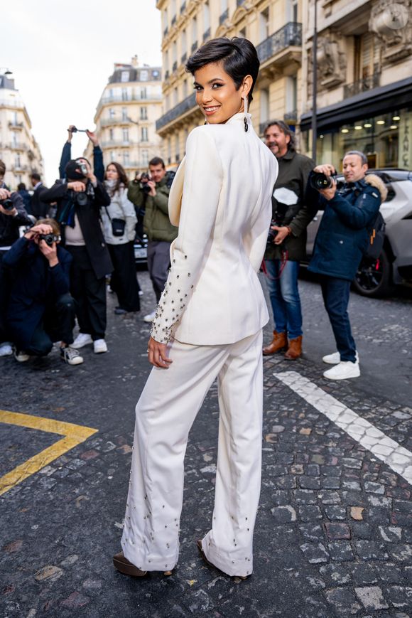 Eve Gilles - Arrivées au défilé Stéphane Rolland salle Pleyel Collection Haute Couture Printemps/Eté 2025 lors de la Fashion Week de Paris (PFW), France, le 28 janvier 2025. © Pierre Perusseau/Bestimage