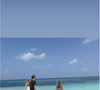 Sur une photo, on peut voir les enfants de Laurence Auzière au bord d’une sublime plage de sable fin et une eau turquoise