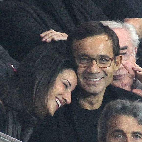 Jean-Luc Delarue et Anissa au Parc des princes à Paris © Agence Bestimage