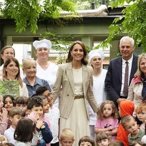 Catherine (Kate) Middleton, princesse de Galles, visite l'école maternelle Salvador Allende à Reggio Emilia (Italie), lors de son voyage consacré à la petite enfance, le 14 mai 2026.
© GOFF / Bestimage