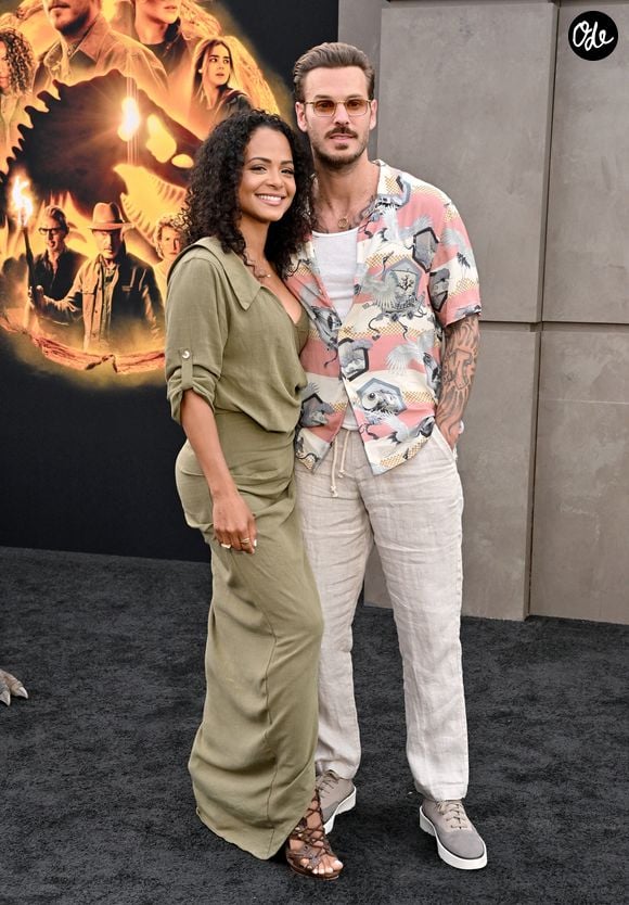 Christina Milian et M Pokora (Matt Pokora) à la première du film "Jurassic World Dominion" à Los Angeles, le 6 juin 2022.