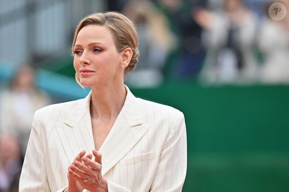 La princesse Charlène de Monaco - La famille princière assiste à la finale du Rolex Monte-Carlo Masters au Monte-Carlo Country Club de Roquebrune Cap Martin, le 12 avril 2026 © Bruno Bebert / Bestimage