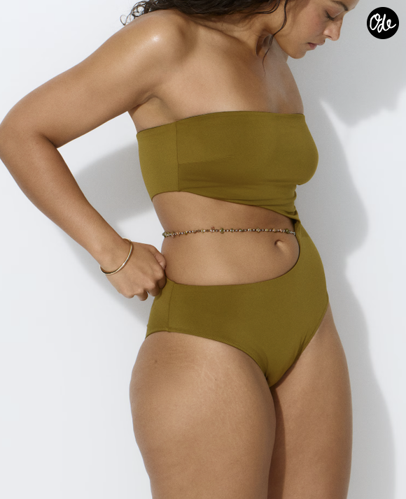 Maillot de bain bandeau paddé High Leg