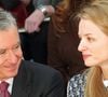 Delphine et Bernard Arnault au défilé Louis Vuitton, en 2003, à Paris RINDOFF-BORDE / BESTIMAGE