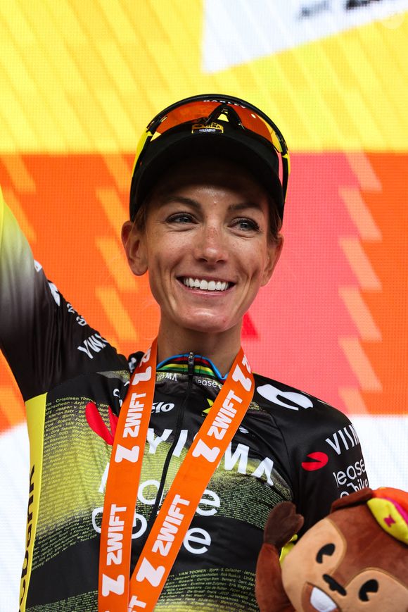 Pauline Ferrand-Prévôt lors de la 9ème étape du Tour de France féminin 2025 le 3 août 2025 à Châtel, France. Photo par Stephane Pillaud/Icon Sport/ABACAPRESS.COM