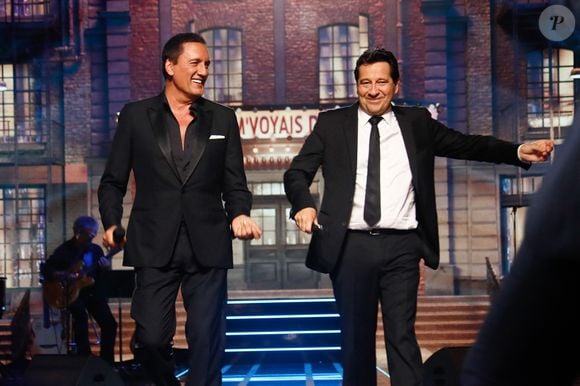 Ou encore Dany Brillant.

Exclusif - Dany Brillant, Laurent Gerra lors de l'enregistrement de l'émission "Laurrent Gerra, l'anniversaire événement" présentée par S.Bern et qui sera diffusée le 7 juin 2025 sur France 2, au théâtre Marigny, à Paris, France, le 28 avril 2025. © Clovis-Moreau/Bestimage