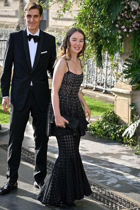 Alexandra de Hanovre, Ben Sylvester Strautmann arrivant au Bal D Ete avant la Semaine de la Mode Haute Couture à Paris, France. Photo par Julien Reynaud/APS-Medias/ABACAPRESS.COM