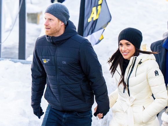 Vancouver, CANADA - Le prince Harry et Meghan Markle font une apparition lors de la célébration de bienvenue à Whistler pendant les Invictus Games Vancouver Whistler 2025. (Backgrid USA / Bestimage).