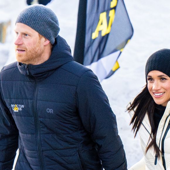 Vancouver, CANADA - Le prince Harry et Meghan Markle font une apparition lors de la célébration de bienvenue à Whistler pendant les Invictus Games Vancouver Whistler 2025. (Backgrid USA / Bestimage).