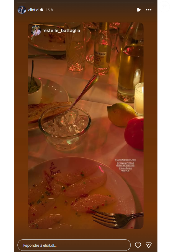 En effet, une photo postée en story Instagram a indiqué qu'Eliot Deval se trouvait au cœur de la ville du Sud qu'on surnomme la Cité des Anges. Le présentateur y a d'abord fait un saut au restaurant "La Petite Maison" en compagnie de sa chère et tendre et sa famille.

Eliot Deval à Nice avec sa compagne Morgane.
