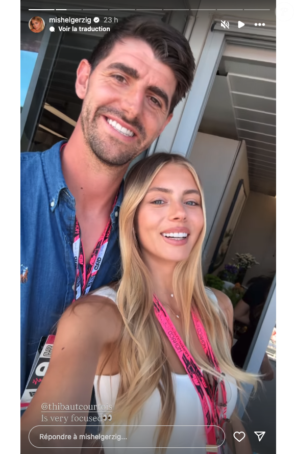 Il s’agit de Mishel Gerzig, qui n’est autre que la femme de Thibaut Courtois