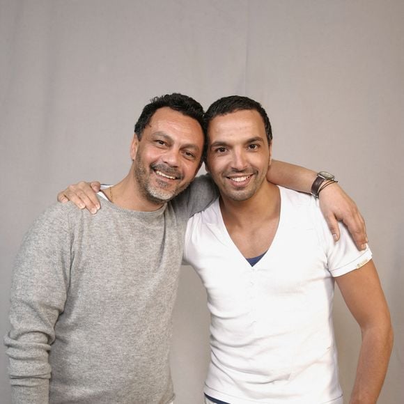 Sam Smadja et Kamel Ouali posent lors du Gala Fight Aids en l'honneur du musicien français Serge Gainsbourg au Grimaldi Forum à Monte-Carlo, Monaco le 20 mars 2008. Photo Nebinger-Orban/ABACAPRESS.COM