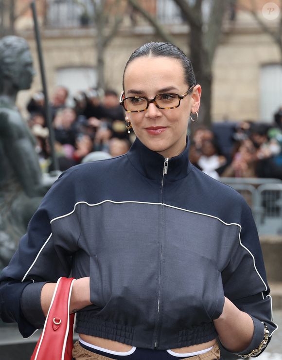 Pauline Ducruet aux arrivées au défilé Miu Miu Mode Féminine Prêt-À-Porter Automne/Hiver 2025-2026 lors de la Fashion Week de Paris (PFW) au Conseil économique et social Palais de Iéna, à Paris, France, le 11 mars 2025. © Denis Guignebourg/Bestimage