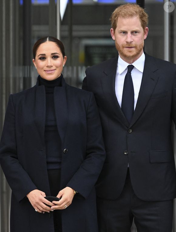 Le prince Harry, duc de Sussex et Meghan Markle, duchesse de Sussex, en visite à New York, le 23 septembre 2021.
© Taidgh Barron/Zuma Press/Bestimage