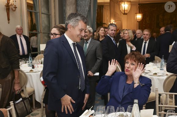 Gérald Darmanin, ministre de la Justice, Roselyne Bachelot - Dîner de La Revue des Deux Mondes au Cercle Interalliée avec en invité d’honneur Gerald Darmanin, Paris, France, le 3 novembre 2025. Les salons du Cercle Interallié ont fait salle comble ce soir-là, réunissant de nombreuses personnalités du monde de la politique, des affaires, du droit, de la culture ou encore de la diplomatie, venues écouter le garde des Sceaux. 
© Jack Tribeca / Bestimage