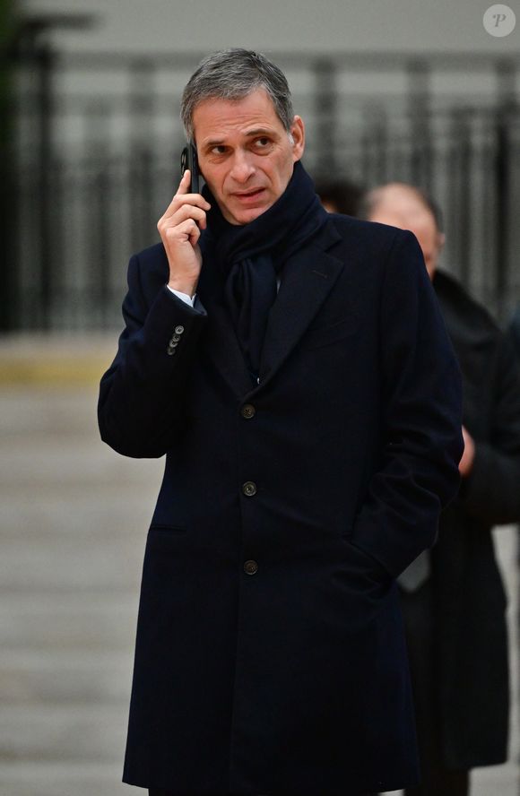 Rodolphe Saadé, PDG de CMA-CGM arrive pour le deuxième jour du sommet pour l'action sur l'intelligence artificielle (IA) au Grand Palais à Paris, France, le 11 février 2025. © Christian Liewig/Bestimage