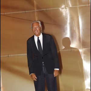 Giorgio Armani lors d'un défilé privé de haute couture en 2011. © Rindoff-Borde / Bestimage