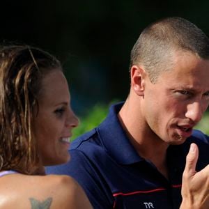 La Française Laure Manaudou et Frederick Bousquet à l'Open de France EDF à Paris, France, le 25 juin 2011. Photo by Henri Szwarc/ABACAPRESS.COM