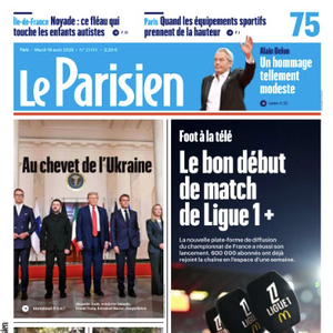 Couverture du "Parisien" du 19 août 2025.