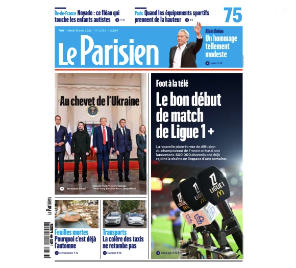 Couverture du "Parisien" du 19 août 2025.