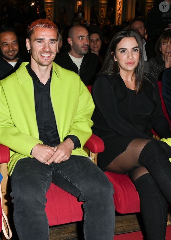 Antoine Griezmann et sa femme Erika Choperena - Inauguration de la statue de cire de "Antoine Griezmann" au musée Grévin à Paris le 6 mars 2023. © Coadic Guirec/Bestimage