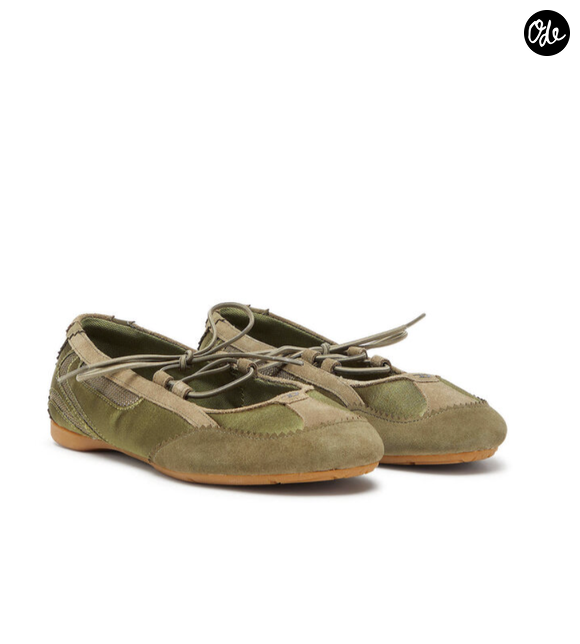 D-Mile - Ballerines à lacets en cuir et mesh - Diesel