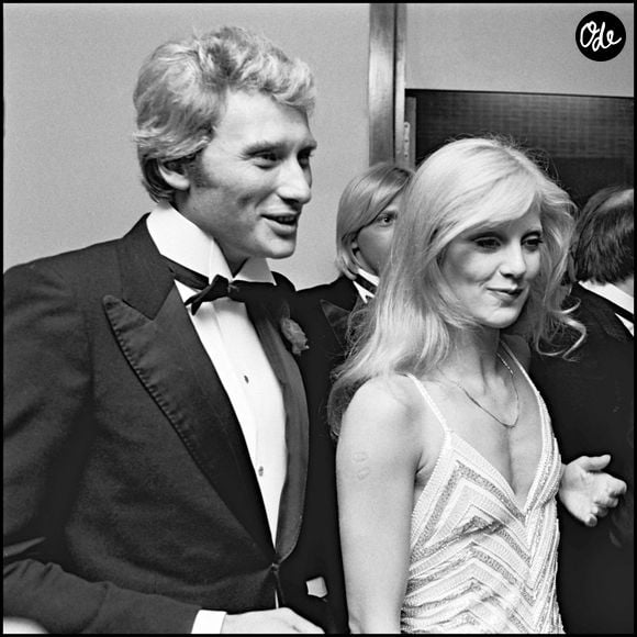 Sylvie Vartan et Johnny Hallyday au palais des Congrès en 1975.