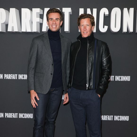 Jean-Baptiste Marteau et son compagnon Jean de Reynal - Avant-première du film "Un parfait inconnu" au Grand Rex à Paris le 15 janvier 2025. © Coadic Guirec/Bestimage