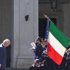 Charles III accueilli à Rome le 8 avril 2025 © Zuma Press / Bestimage