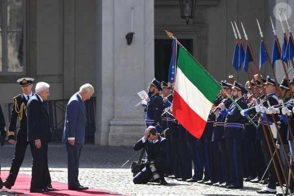 Charles III accueilli à Rome le 8 avril 2025 © Zuma Press / Bestimage