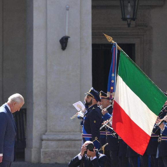 Charles III accueilli à Rome le 8 avril 2025 © Zuma Press / Bestimage