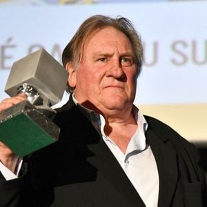Gérard Depardieu lors de la soirée de clôture de la 3eme édition du Festival Cinéroman à Nice, le 24 octobre 2021. Bruno Bebert / Bestimage