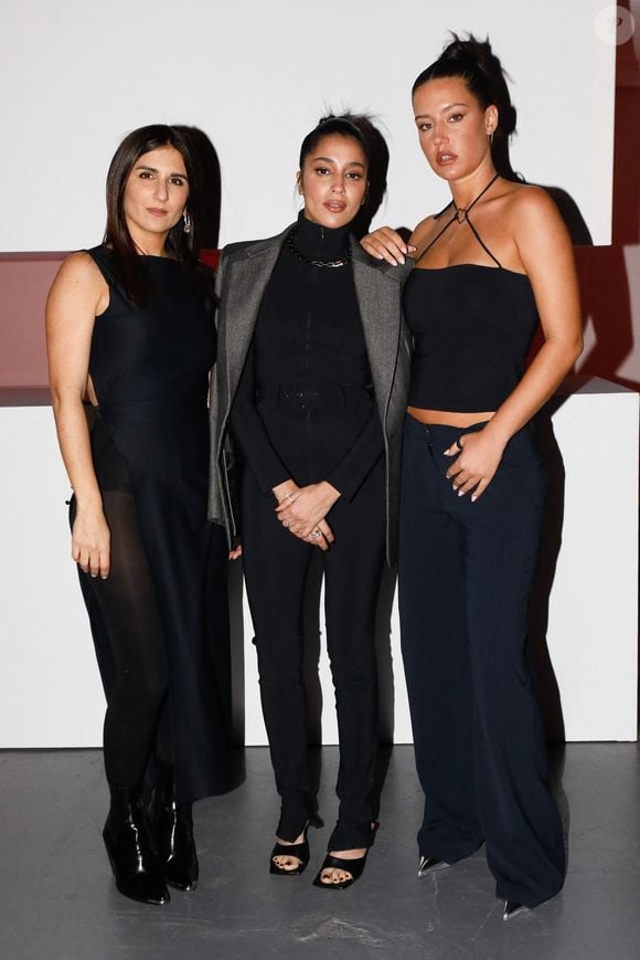 Géraldine Nakache, Leïla Bekhti et Adèle Exarchopoulos - Front Row au défilé Marcia prêt-à-porter automne-hiver 2023/2024 lors de la Fashion Week de Paris (PFW), au Garage Amelot, à Paris, France, le 1er mars 2023. © Christophe Clovis/Bestimage