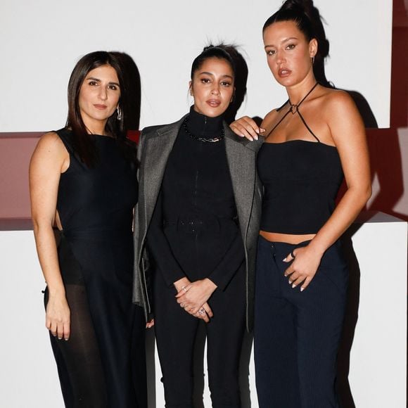 Géraldine Nakache, Leïla Bekhti et Adèle Exarchopoulos - Front Row au défilé Marcia prêt-à-porter automne-hiver 2023/2024 lors de la Fashion Week de Paris (PFW), au Garage Amelot, à Paris, France, le 1er mars 2023. © Christophe Clovis/Bestimage