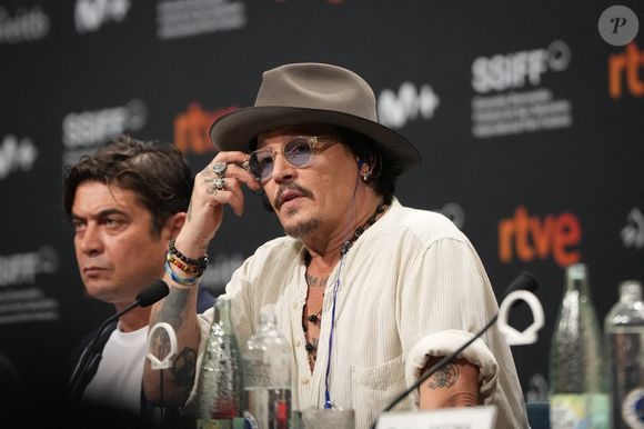 L'acteur et réalisateur Johnny Depp lors de la conférence de presse du film 'Modì', à l'occasion de la 72e édition du Festival du film de San Sebastian, le 24 septembre 2024, à San Sebastian, Guipuzcoa, Pays basque (Espagne). Modì", le premier film réalisé par Johnny Depp, raconte 72 heures de la vie de l'artiste italien Amedeo Modigliani, connu sous le nom de Modì parmi ses amis. Photo by Unanue/Europa Press/ABACAPRESS.COM