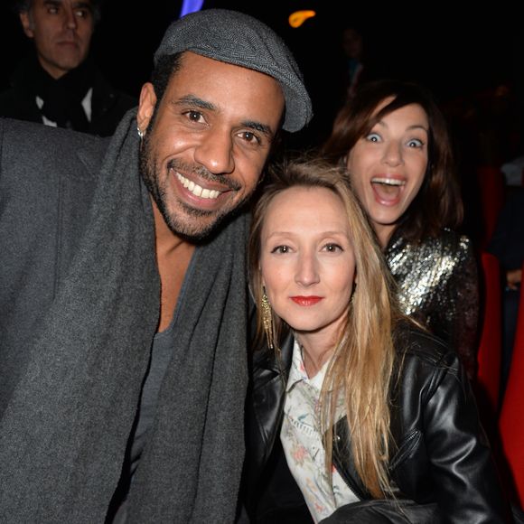 Exclusif -  Loup-Denis Elion, Audrey Lamy (enceinte) et Aure Atika - Projecton du film " Tout pour etre heureux" de Cyril Gelblat le 16 mars 2016 dans le cadre du festival de Valenciennes Fiction - Projecton du film "Tout pour être heureux" de Cyril Gelblat le 16 mars 2016 dans le cadre du festival 2 cinéma de Valenciennes le 16 mars 2016. © Veeren/Bestimage