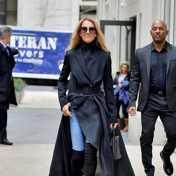 Céline Dion à la sortie de son concert au Barclays Center à New York le 29 février 2020 (Backgrid USA / Bestimage).