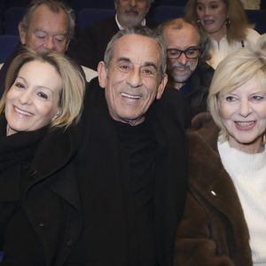 Audrey Crespo-Mara, Thierry Ardisson, Chantal Ladesou au concert d’Enrico Macias pour sa tournée La Fête Continue ! dans la salle de spectacle Le Dôme de Paris - Palais des Sports à Paris, France, le 15 mars 2025. © Jack Tribeca/Bestimage