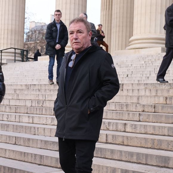 Fabien Onteniente - Sorties de la cérémonie religieuse en hommage à Rolland Courbis dans l'église de la Madeleine à Paris, France, le 14 janvier 2026. © Jacovides-Moreau/Bestimage
