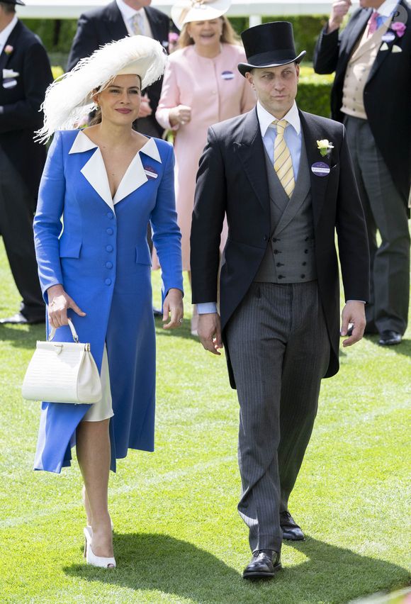 Lord Frederick Windsor, sa femme Sophie Winkleman - Les membres de la famille royale d'Angleterre assistent à la course hippique Royal Ascot, le 21 juin 2024. 
© Goff / Bestimage