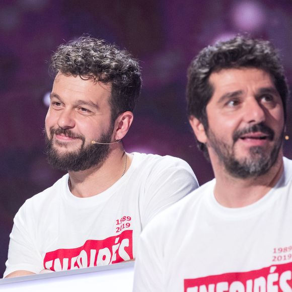 Exclusif - Claudio Capéo, Patrick Fiori à l'enregistrement de l'émission "Les enfoirés jouent le jeu", le 18 novembre 2019.

Photo : Cyril Moreau / Bestimage