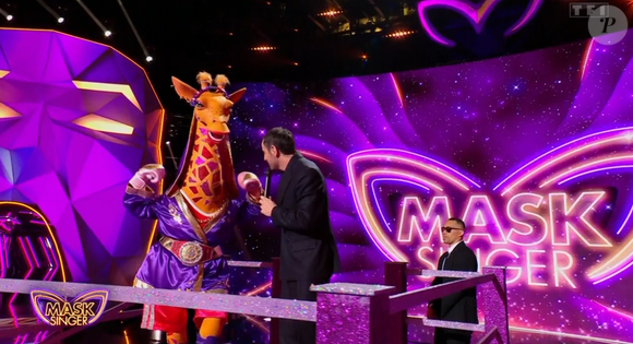 La Girafe lors du lancement de "Mask Singer 2025", le 2 mai, sur TF1