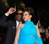 Enceinte de son troisième enfant, elle a captivé l’attention dans une robe bleue signée Alaïa.
ASAP Rocky et sa femme Rihanna (enceinte) - Descente des marches du film « Highest 2 Lowest » lors du 78ème Festival International du Film de Cannes, au Palais des Festivals à Cannes. Le 19 mai 2025
© Jacovides-Moreau / Bestimage