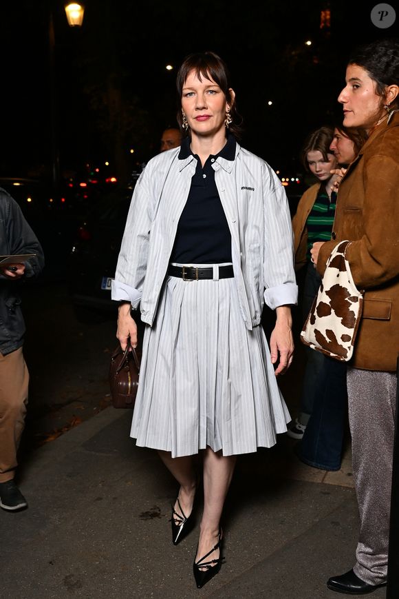 Sandra Hüller aux arrivées à l’after Miu Miu Collection Femme Prêt-à-Porter Printemps/Eté 2026 lors de la Fashion Week de Paris (PFW), au restaurant Gigi, à Paris, France, le 6 octobre 2025. © Pierre Perusseau/Bestimage