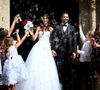Sortie du mariage religieux de Sophie Vouzelaud, ex-Miss et malentendante, avec son compagnon Fabien Boutamine à Saint Junien.
© Patrick Bernard / Bestimage