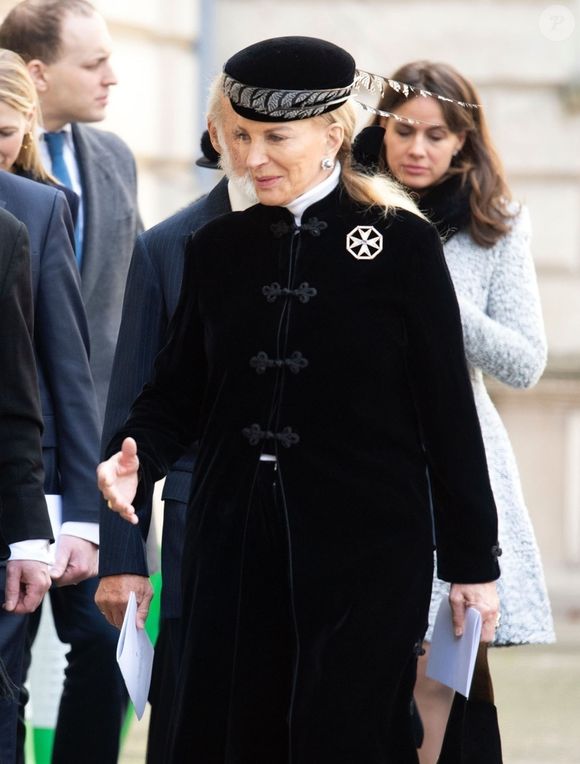 Princesse Marie Christine de Kent aux obsèques de Maya von Schönburg-Glauchau au The Brompton Oratory de Kensington, Londres le 7 mars 2019. Backgrid UK/ Bestimage
